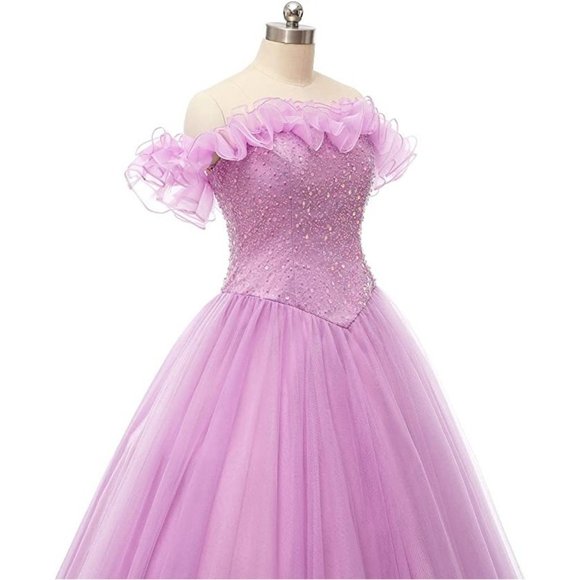 NEW Beautiful Bling Sequin Peachy Pink Cinderella Prom Dress Quincenera … - Picture 6 of 8